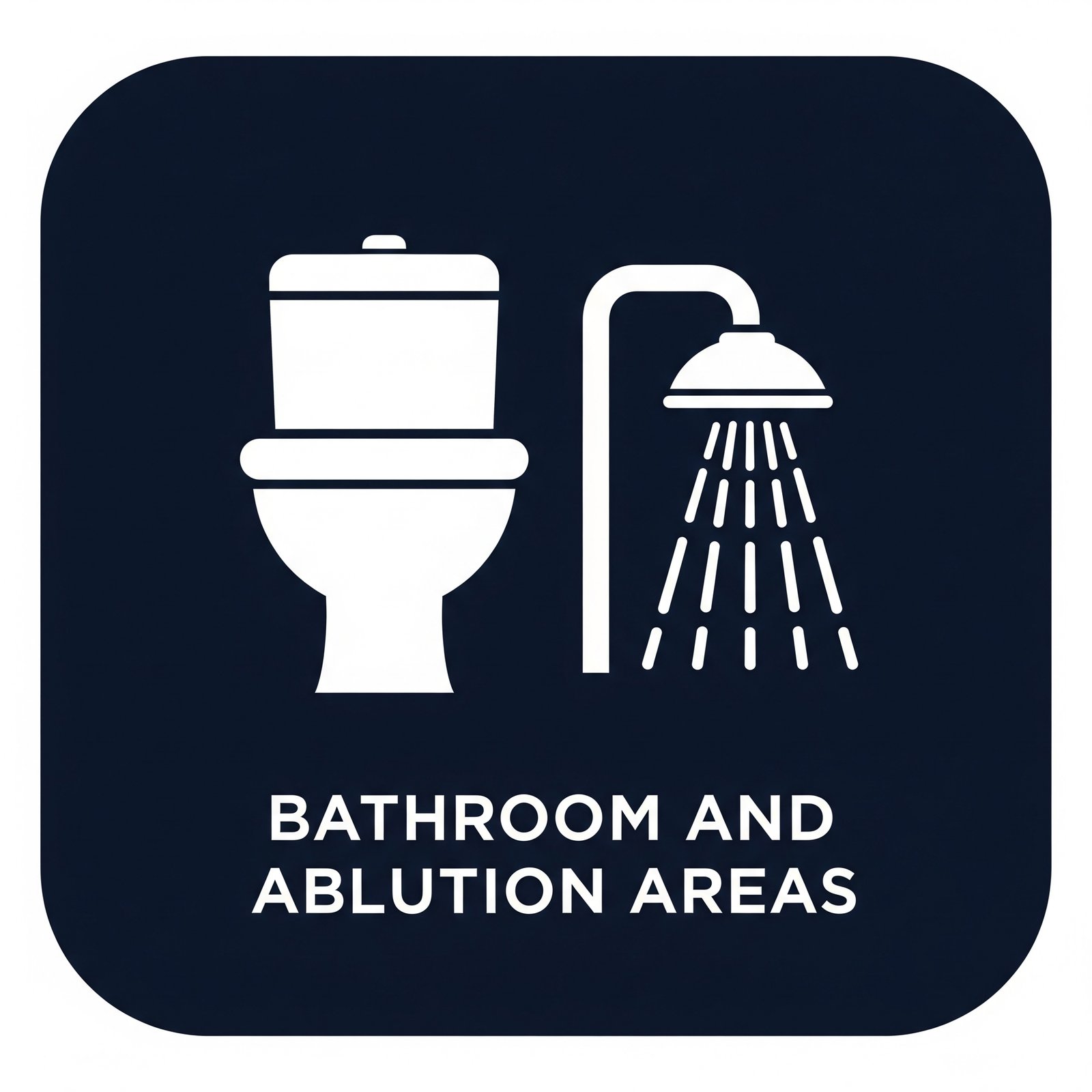 A blue icon showing a toilet and a shower head