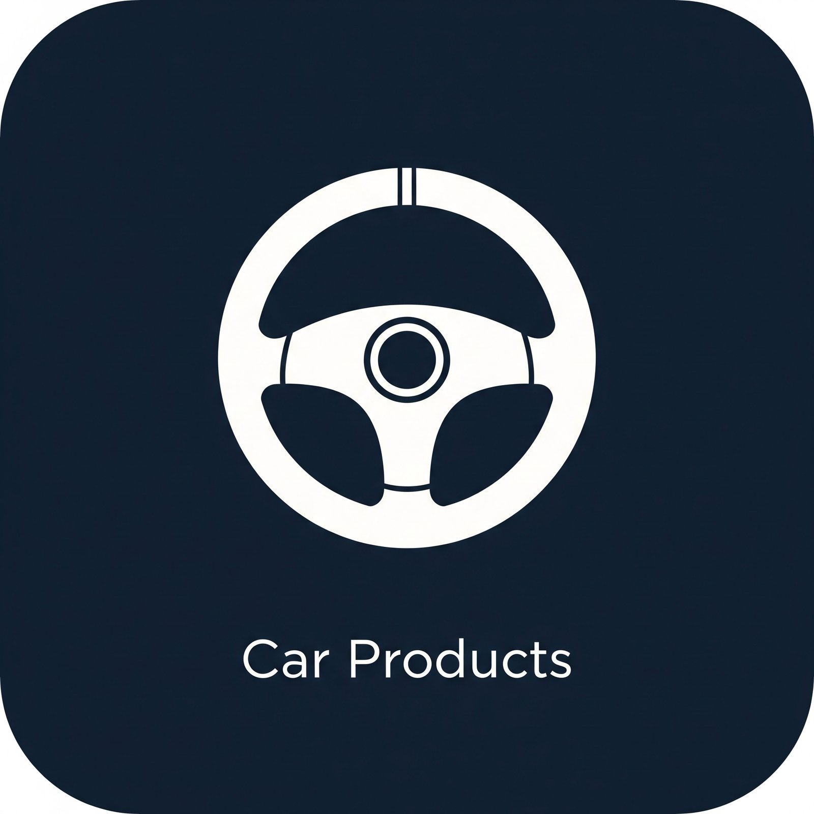 A Blue Icon showing a Car Steering Wheel